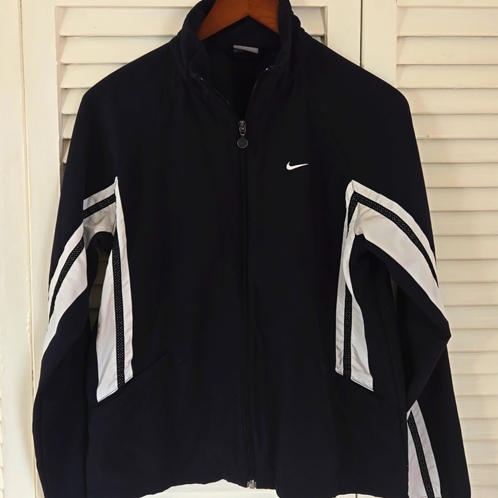 Vintage Nike Windbreaker Women Size M Track Jacket Full Zip Lightweight